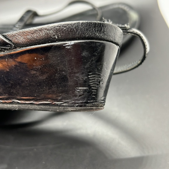 Prada Sport Black Patent Leather T-Strap Sandals size 8.5 - Picture 11 of 16